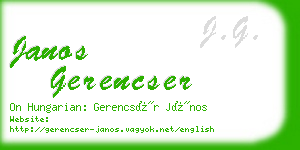 janos gerencser business card